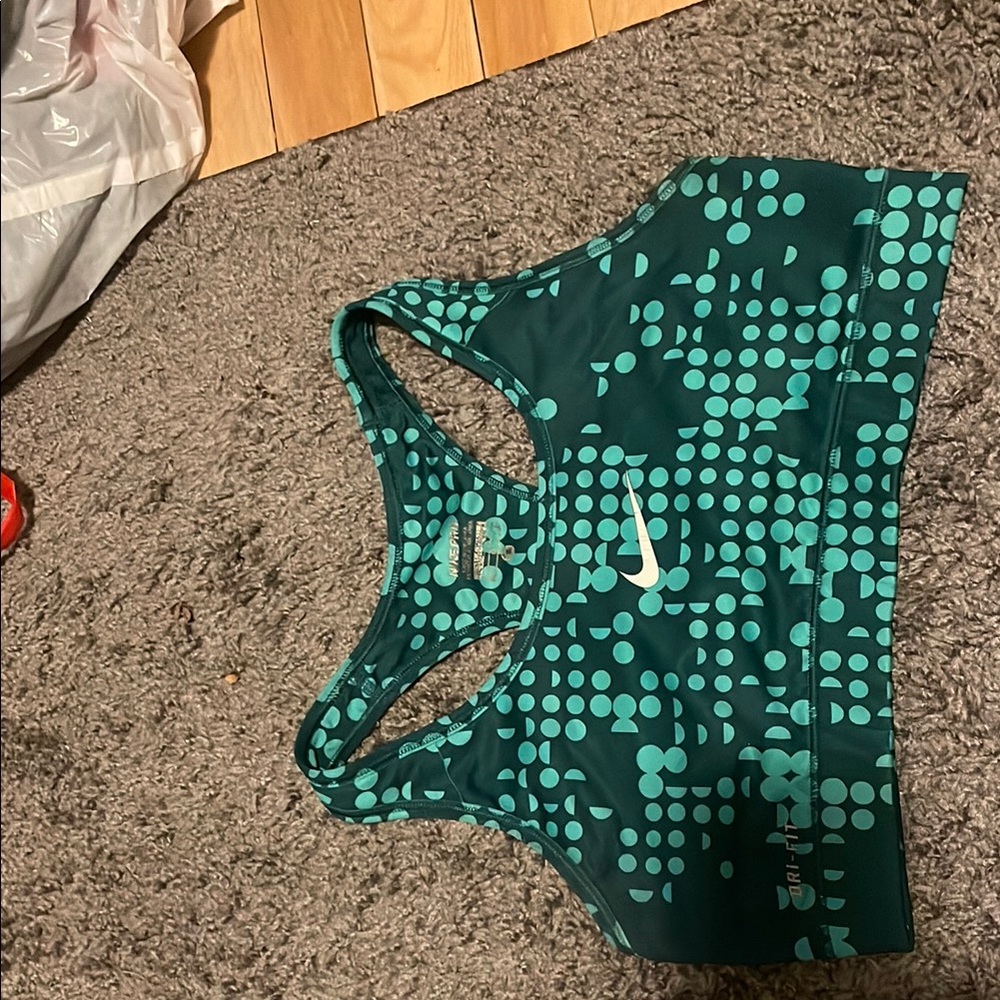 Nike Teal Patterned Sports Bra